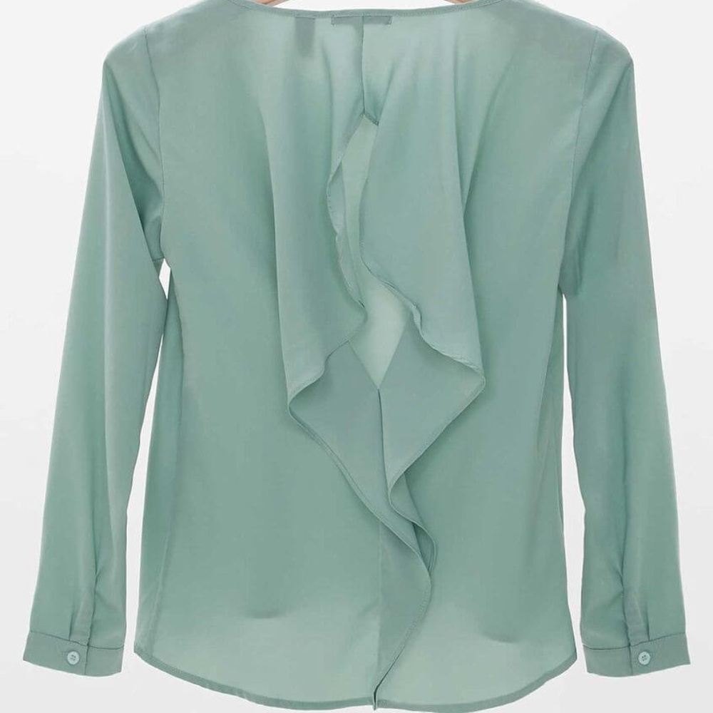 BKE Chiffon Long Sleeve Top